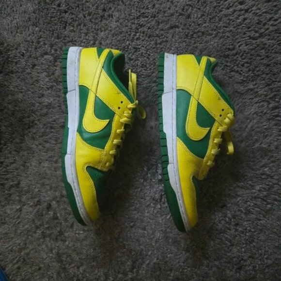 Nike Dunk Reverse Brazil Men 8.5 Yellow And Green Used 022026 - Picture 8 of 9